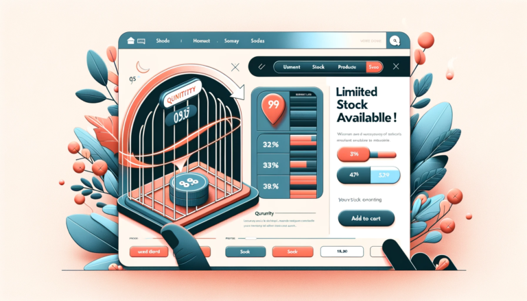 ecommerce website displaying a product page, similar in design and color to the previously created images. The page should focus on showing available