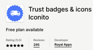 This app helps merchants add payment gateway logos and other trust badges to their website. This way, buyers are more likely to trust the website and feel comfortable giving their credit card information during checkout.