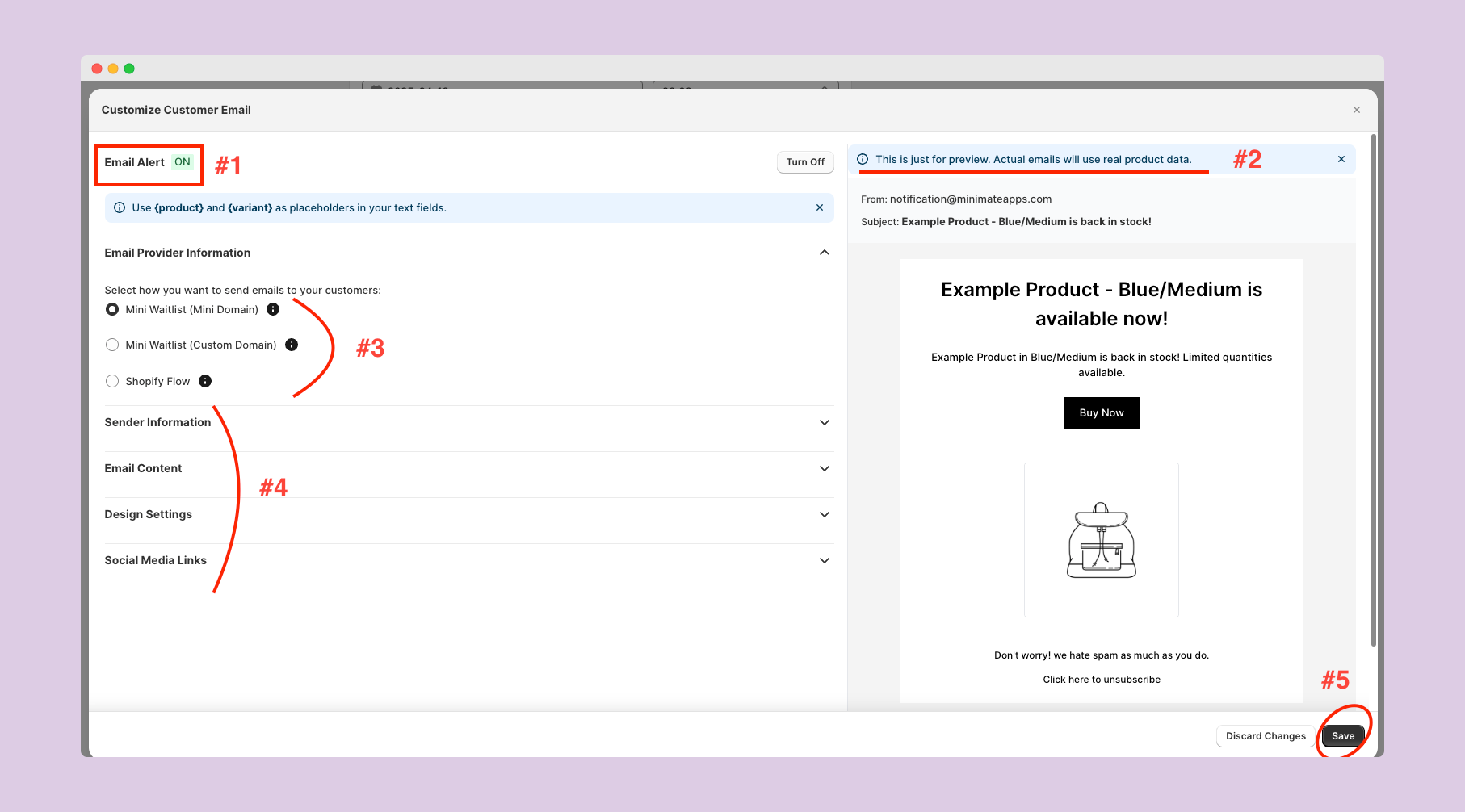 Back in Stock Alert System for Shopify