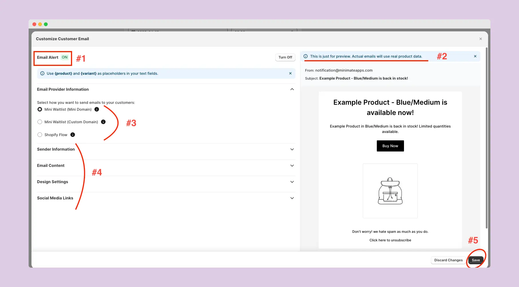 Back in Stock Alert System for Shopify