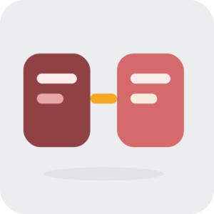 personalize vs customization shown as two product cards connected by an amber bar