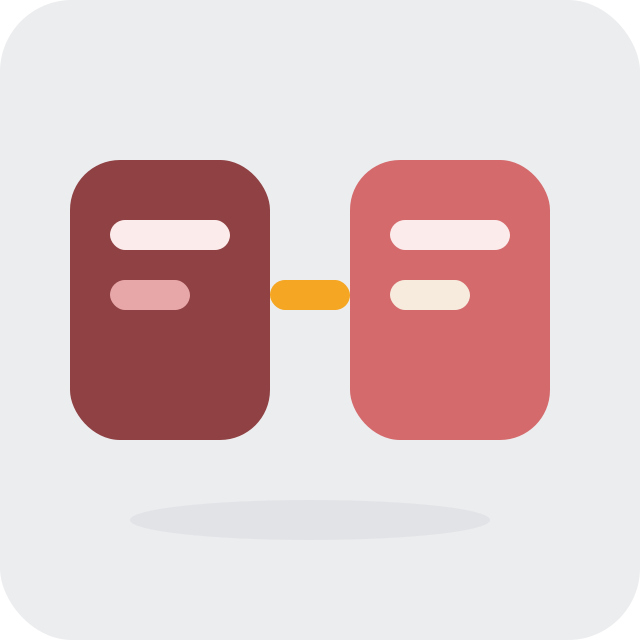personalize vs customization shown as two product cards connected by an amber bar