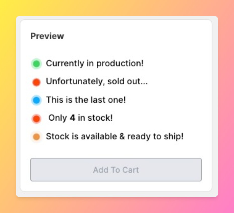 Shopify Low Stock Badge Customization