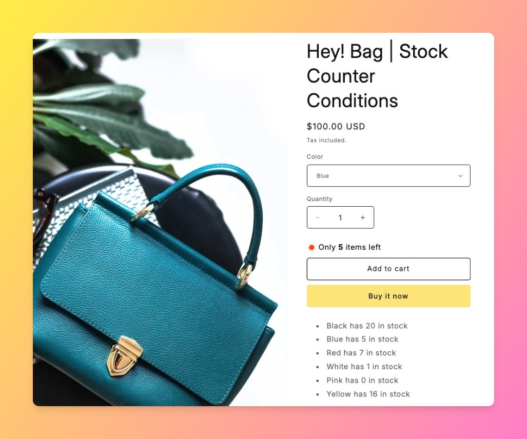 How to Display Low Stock by Variant on Shopify