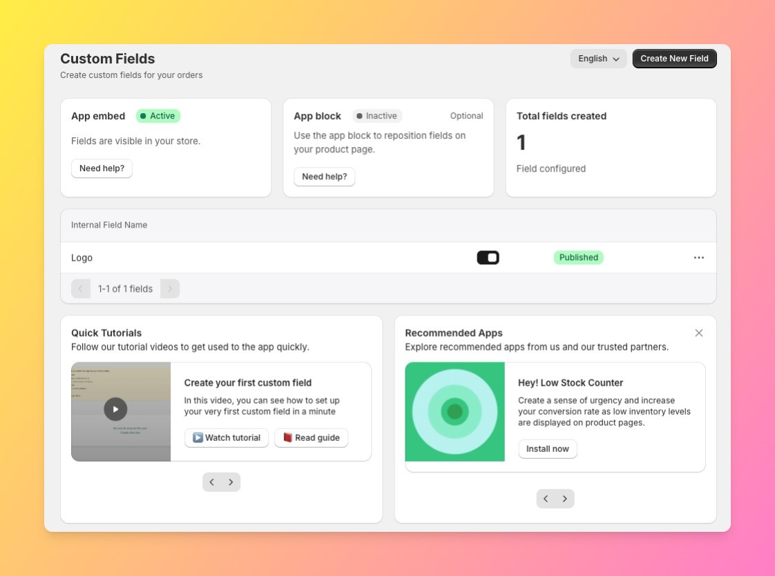 Globo Alternative for Shopify Custom Fields (2026)