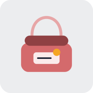 shopify cart custom fields: line item property chip inside a cart basket illustration