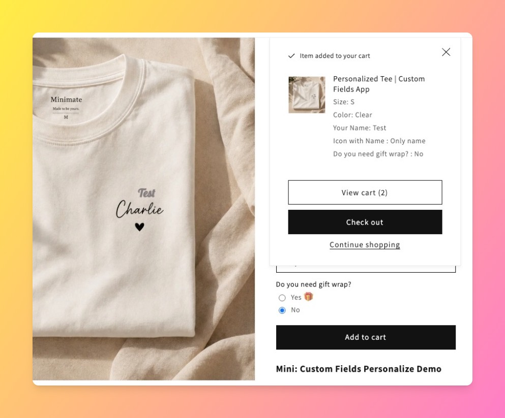 How to Add Custom Fields to the Shopify Cart Page

