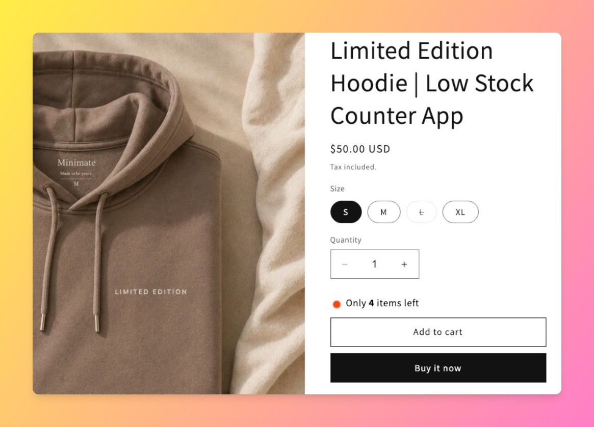 How to Show ‘Only X Left in Stock’ on Shopify